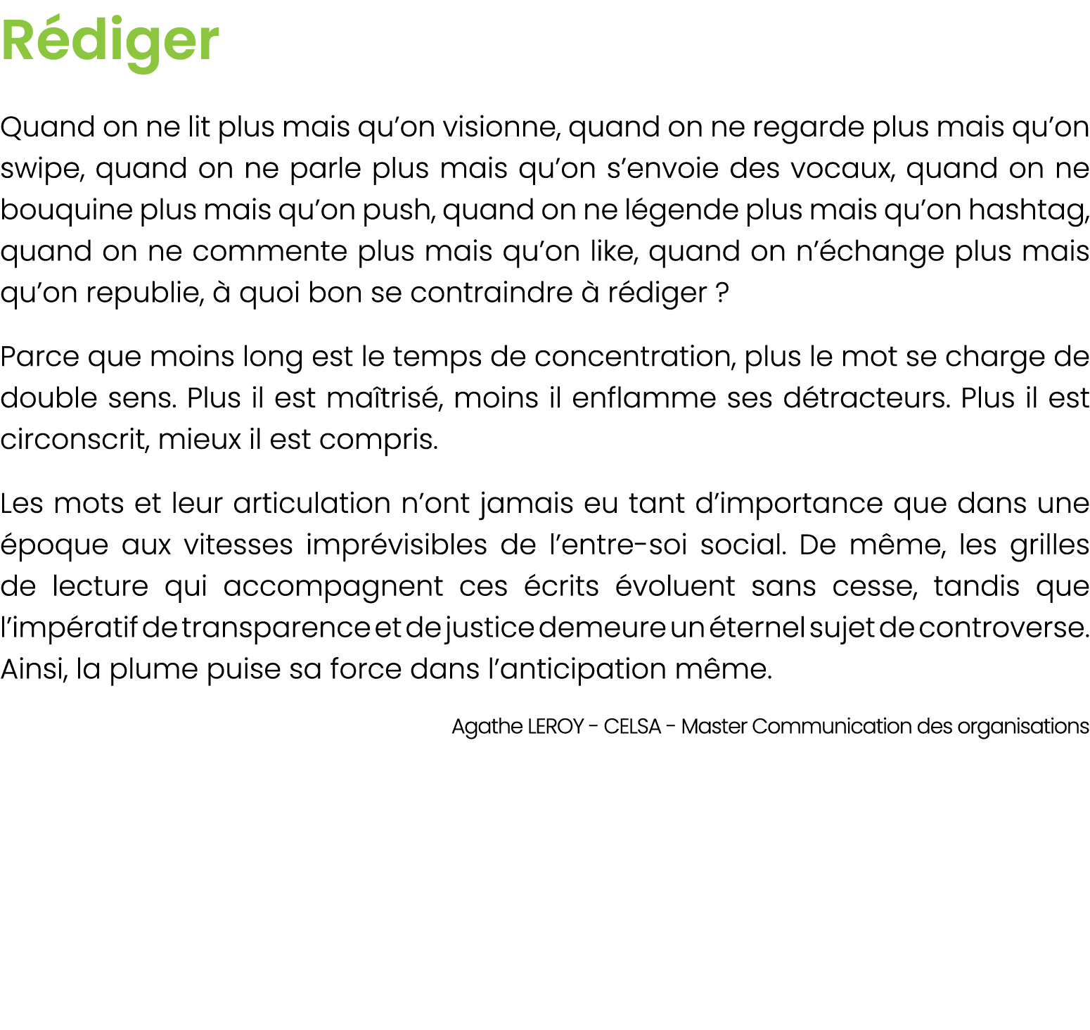 R diger Quand on ne lit plus mais qu’on visionne, quand on ne regarde plus mais qu’on swipe, quand on ne parle plus m...